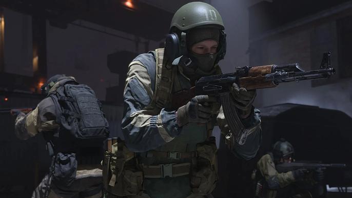 Image of Modern Warfare Operator holding AK47