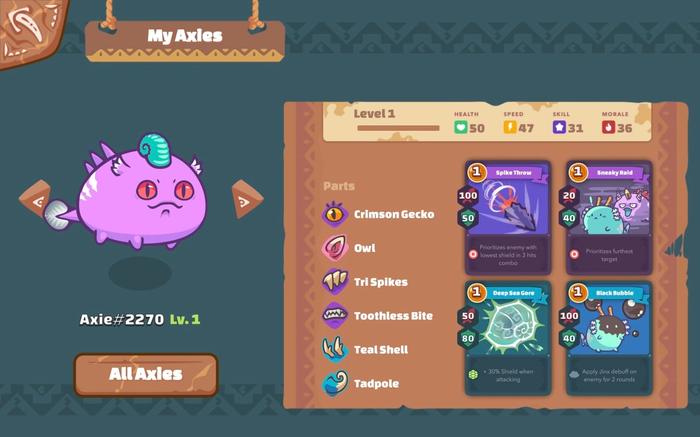 Before you can play Axie Infinity, you need to follow the Axie Infinity guide to the point where you buy three for your collection.