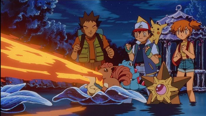 The main protagonists and Pokemon of Pokemon: Movie 3
