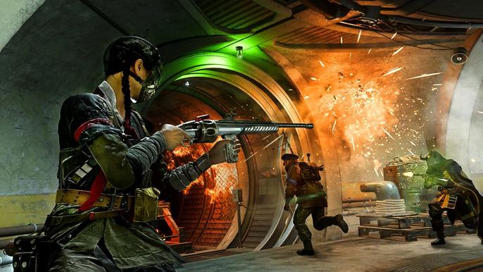 Image showing Warzone players fighting in underground tunnels