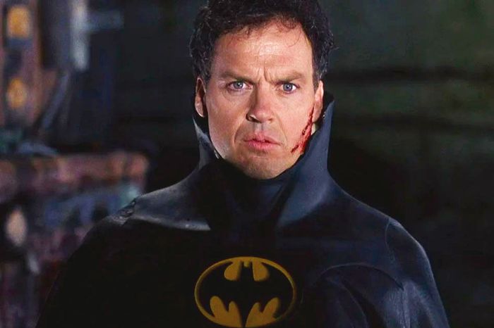 Michael Keaton in the Batman costume.