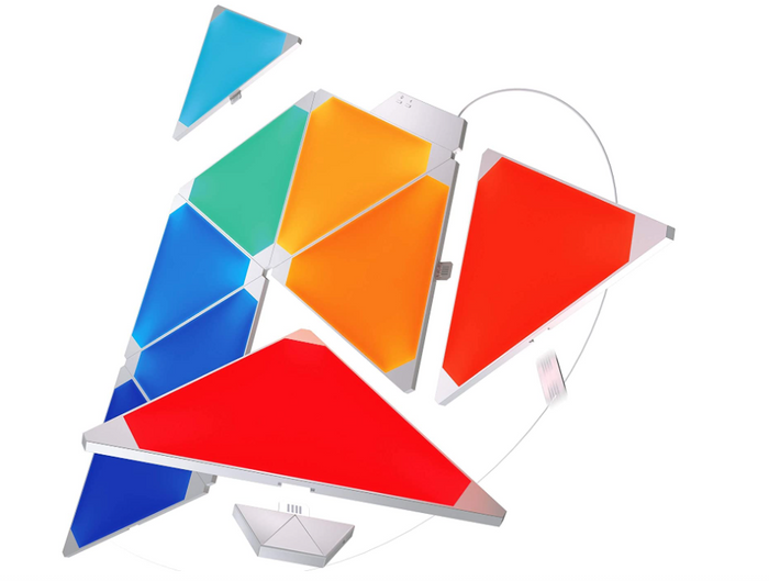 best smart light, product image of blue, orange and red light panels