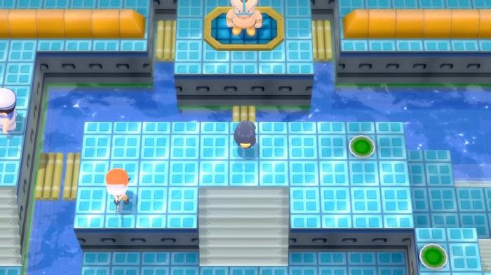 A Pokémon Trainer in the Pastoria City Gym of Pokémon Brilliant Diamond and Shining Pearl, lead by Crasher Wake.