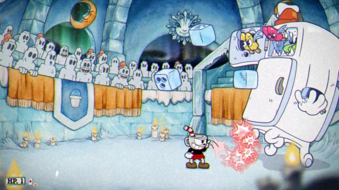 Mortimer Freeze phase 2 in Cuphead.