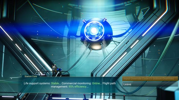 Using the Station Override terminal in No Man's Sky