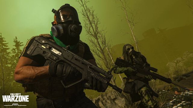 Two Warzone Operators Wearing Gas Masks