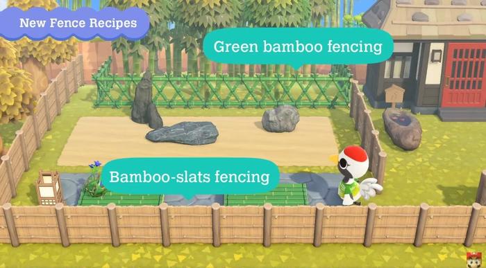Bamboo Slats Fencing in AC New Horizons