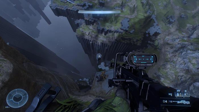 The specific pillar the Thunderstorm skull is on in Halo Infinite.