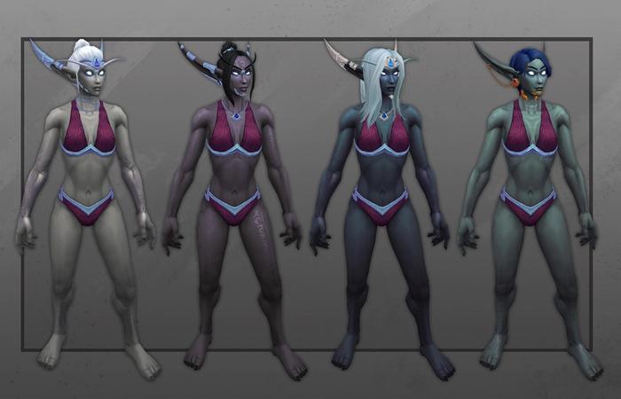 Some of the new female Nightborne customization coming in World of Warcraft patch 9.1.5