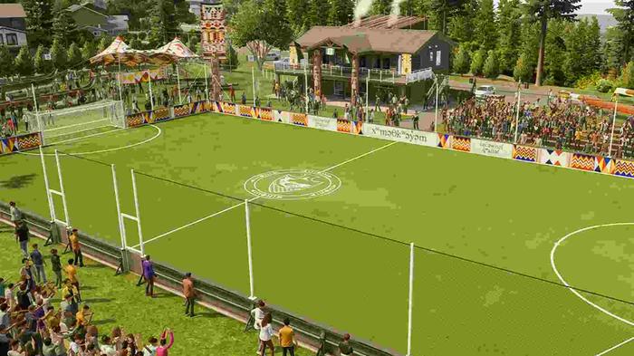 Image of a football pitch in FIFA 23.