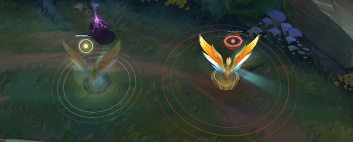 This image depicts the appearance of the new Phoenix Wards in League of Legends.