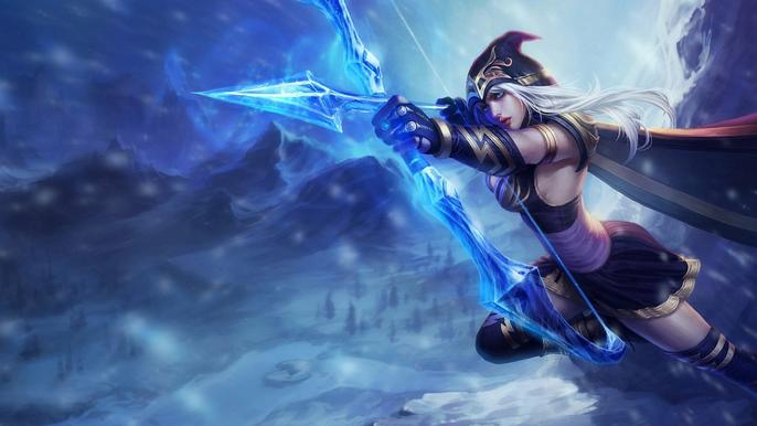 Artwork of Ashe, a champion in League of Legends.