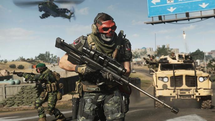 Image showing Warzone 2 player holding sniper rifle