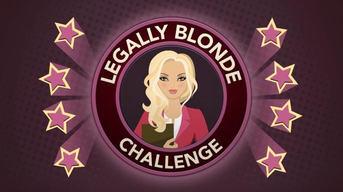 Screenshot of the BitLife Legally Blonde challenge logo