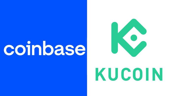 Coinbase and Kucoin Logo