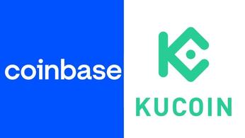 Coinbase and Kucoin Logo