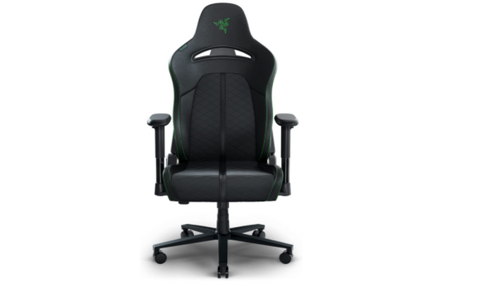 RazerCon Announced Products, product image of a black and green gaming chair