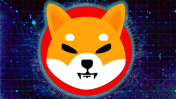 Shiba Inu and Shibarium logo in front of network