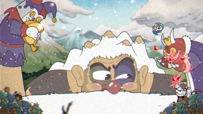 The Glumstone the Giant boss in Cuphead.