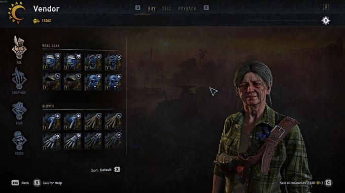 A vendor in Dying Light 2 is selling decent and well priced items.