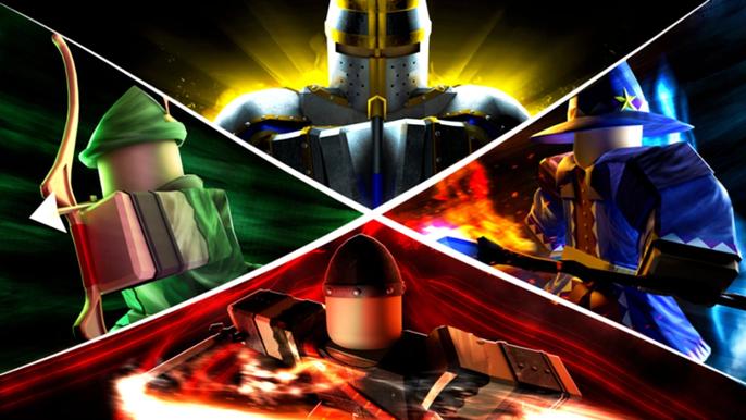 Image of four Roblox fighters in Arena Champions