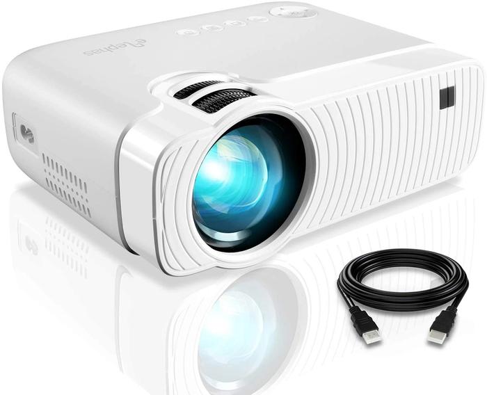 Best Projector Under 100 Elephas, product image of white projector