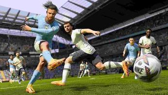 Image of Jack Grealish shooting the ball in FIFA 23.