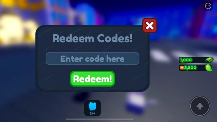 Screenshot of the Pet Legends code redemption page