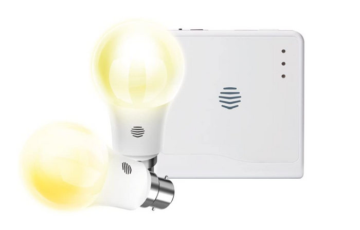 best smart light, product image of two smart lights and receiver