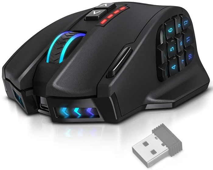 Best Mouse For MMO Games UtechSmart, product image of black/blue mouse