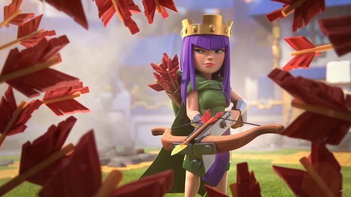 The archer queen unit from Clash Royale.