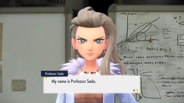 Pokemon Scarlet's professor, Sada.
