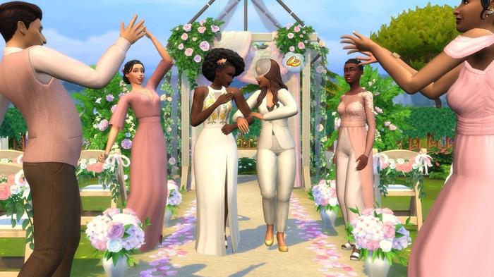 A wedding in Sims 4