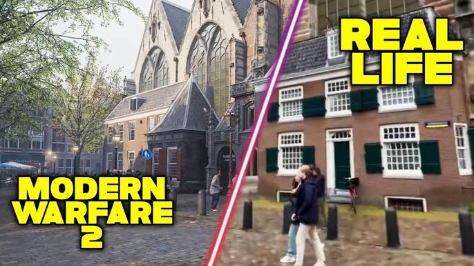Modern Warfare 2 Amsterdam mission compared to real life