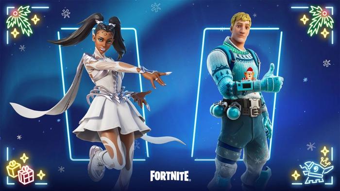 Two characters in Fortnite.