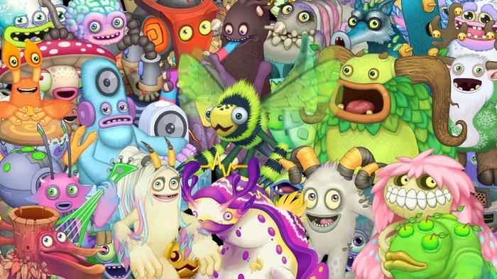 Many singing monsters in my Singing Monsters. 