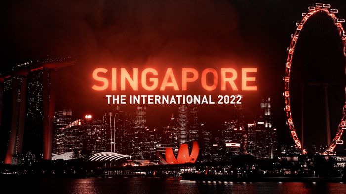 Image showing the Singapore skyline for The International 2022
