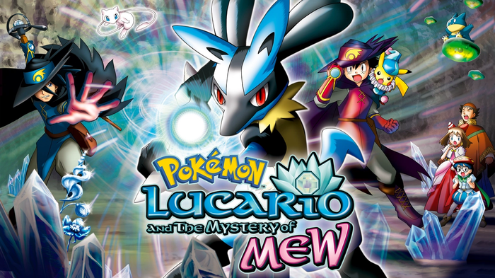 The movie poster for Pokemon: Lucario and the Mystery of Mew