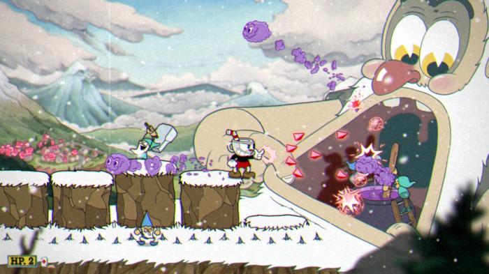 Glumstone the Giant phase 1 in Cuphead.