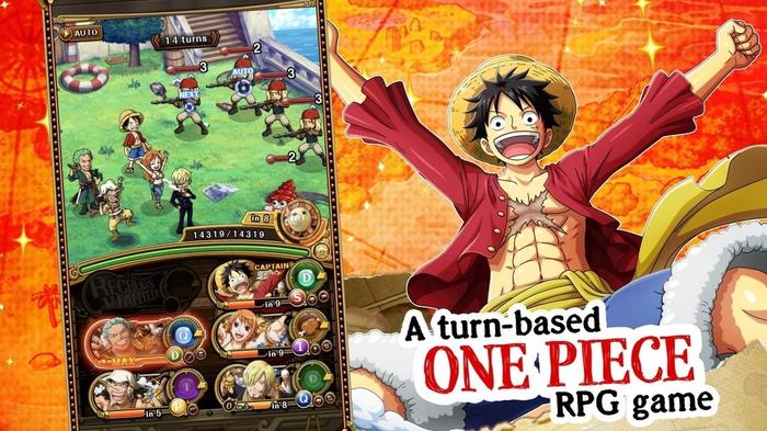 A promotional image of gameplay in One Piece: Treasure Cruise.