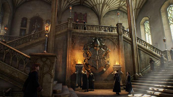 A view of the halls in Hogwarts Legacy.