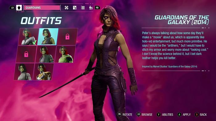 Guardians of the Galaxy Guardians of the Galaxy 2014 Outfit Gamora