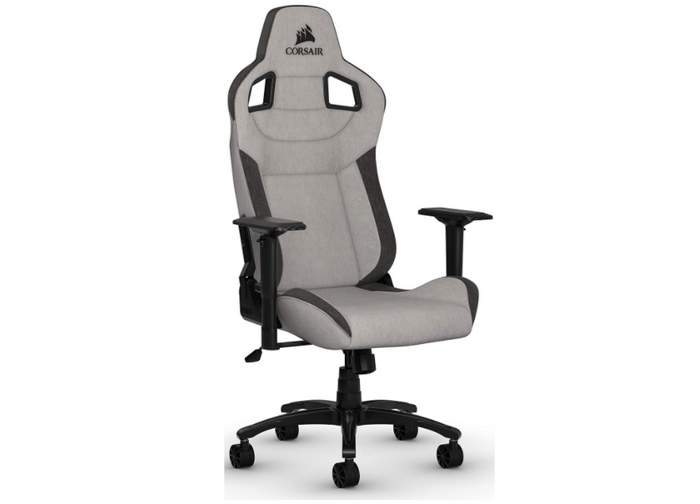 best gaming chair fabric, product image of a grey fabric gaming chair