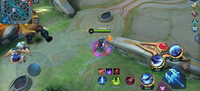In-game screenshot of Mobile Legends featuring Alucard in action using the best Mobile Legends Alucard build.