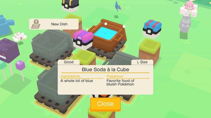 Pokémon Quest recipes attract Pokémon of specific types or colours.