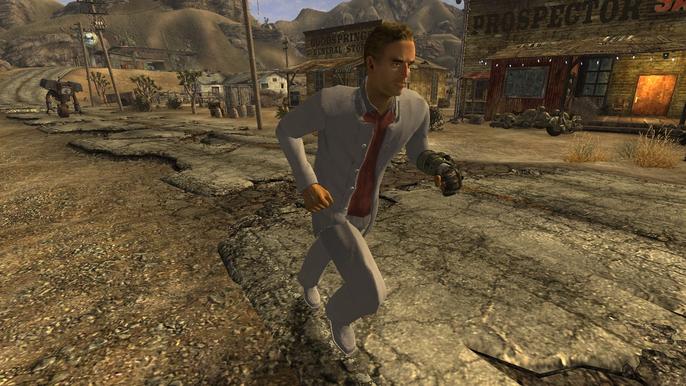 An image of Kiryu's suit in New Vegas.