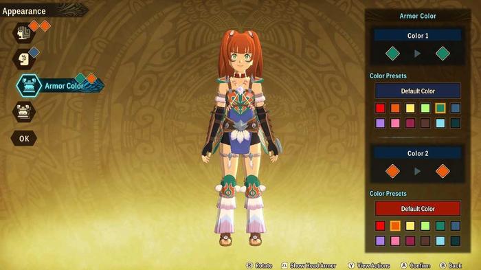 Changing Armour colour at the home chest in Monster Hunter Stories 2