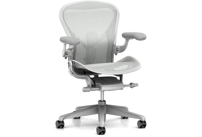best office chair, product image of a white mesh office chair