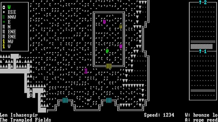 Image of Dwarf Fortress's original text characters / ASCII graphics 