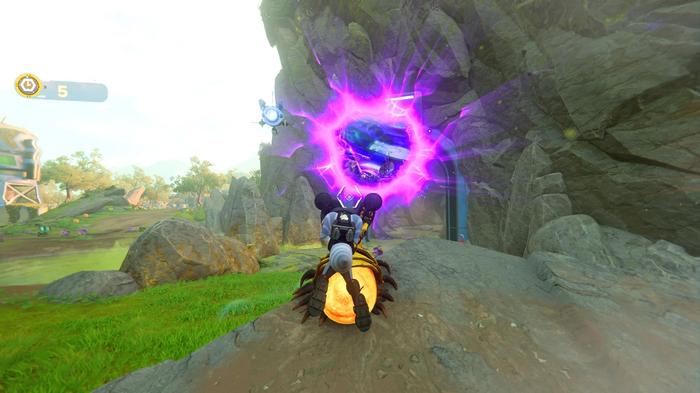 A player facing Gold Bolt 8 location in Ratchet and Clank Rift Apart.
